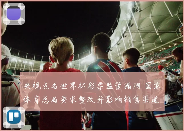 央视点名世界杯彩票监管漏洞 国家体育总局要求整改并影响销售渠道