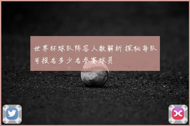 世界杯球队阵容人数解析 探秘每队可报名多少名参赛球员